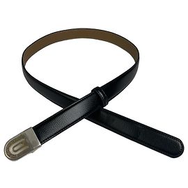 Vintage Givenchy Snake Emblossed Leather Belt Black Black