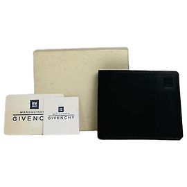 Vintage Givenchy Flapable Leather Wallet Black Black