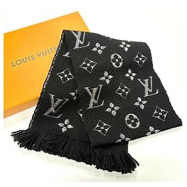 Sciarpa Logomania Noir Louis Vuitton Nero Argento