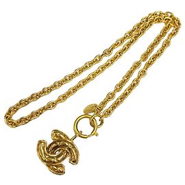 Collar Vintage Coco Mark Matelassé de CHANEL Dorado