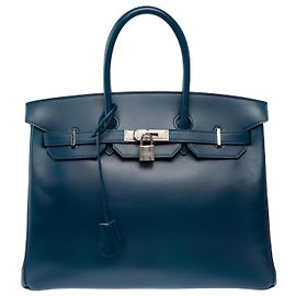 Hermès Bolsa HERMES Birkin 35 em Couro Azul - 103221 Azul