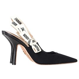 Christian Dior Dior J'Adior Slingback-Pumps aus schwarzem Polyester Schwarz