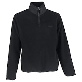 Apc A.P.C. Island Halb-Zip-Pullover aus schwarzem Polyester Schwarz