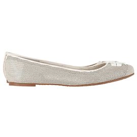 Bailarinas perforadas Tory Burch Lowell 2 en cuero blanco Blanco