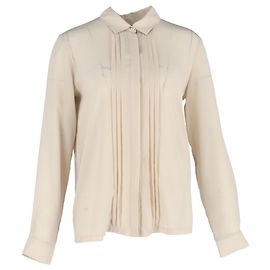 Weekend Max Mara Rennes Button Down Shirt in Ivory Silk White Cream