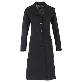 Dolce & Gabbana Single-Breasted Coat with Pockets in Black Wool Black