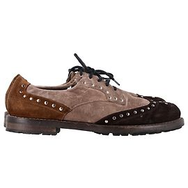 Oxfords con borchie Marni in suede marrone Marrone Rosso