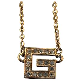 Collier en strass G Logo de Givenchy Doré