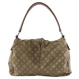Autre Marque Borsa a Spalla in Nylon Fleur-de-lis Rame Verde Cachi
