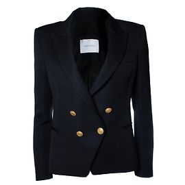 Schwarzer doppelt geknöpfter Blazer von Pierre Balmain Schwarz