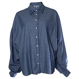 Autre Marque Sosue, camisa oversized azul com mangas largas Azul