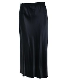 Autre Marque Falda midi de seda negra Ahlvar gallery Negro