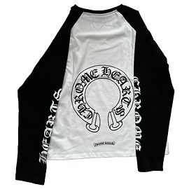 manica Chrome Hearts bianca e nera Nero