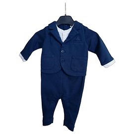 Hugo Boss Mono BOSS azul marino con falso bolsillo en el pecho Azul