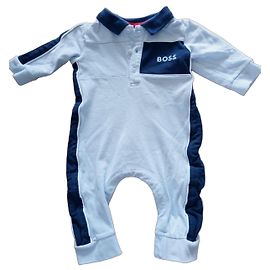 Hugo Boss Macacão BOSS para bebê em azul claro e marinho Azul Azul claro