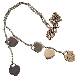 Multiheart argento 925 Collana Tiffany & Co. Return to Tiffany con ciondoli a cuore. Silver hardware
