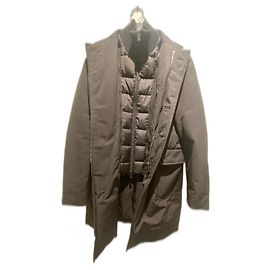 Moncler Trench coat, down jacket inside Navy blue