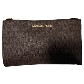 Michael Kors brown monogram wallet Brown