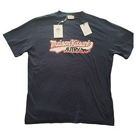Kitsune Maison Kitsuné x Autry Navyblaue T-Shirt Blau