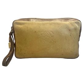 Pochette Loewe en cuir Marron Beige