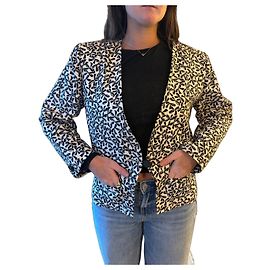 Giacca vintage nera e bianca con fiocchi Yves Saint Laurent Nero Bianco