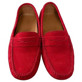 Autre Marque Mocassins en daim rouge Saint Tropez Rouge