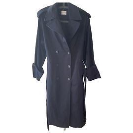 New navy wool trench coat by Claudie Pierlot Dark blue