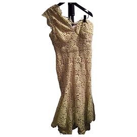 Karen Millen Häkelkleid Limonengrün Hellgrün