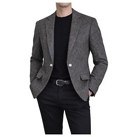 Blazer de lã e alpaca Thierry Mugler Cinza
