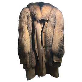 Autre Marque Ory Jacques Fox Fur Coat Beige Brown Beige