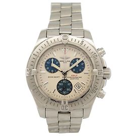 Orologio BREITLING COLT A73380 42MM IN ACCIAIO DATA CRONOGRAFO QUARTZ Argento