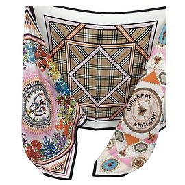 Sciarpa in seta Burberry – modello raro "Chelsea Blooms & Jewellery" Multicolore