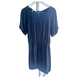 Sessun Robe noire à imprimé discret Noir