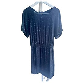 Sessun Vestido negro con estampado sutil Negro