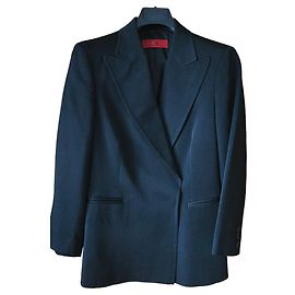 Carolina Herrera Black Virgin Wool Blazer Black