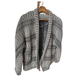 Ba&Sh Cardigan aus Schurwolle Schwarz Weiß