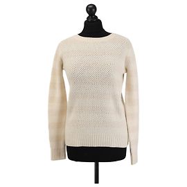 Suéter Max Mara de cashmere bege gola redonda Bege