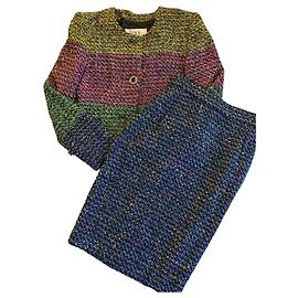 Autre Marque Multicolored tweed jacket and skirt set Multiple colors
