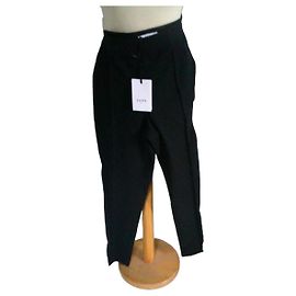 Zapa Navy Blue Cotton Pants with White Stripes Size 44 Navy blue