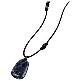 Colar choker de couro azul Bottega Veneta Azul