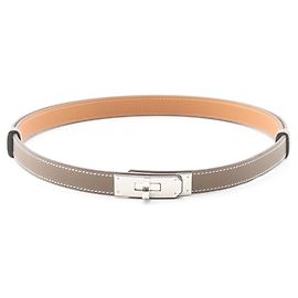 Cinturón Kelly de Hermès Castaño
