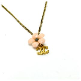 Colar de corrente Camélia com marca Coco 05A da CHANEL Dourado