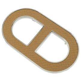 Hermès Hermes Chaine d'Ancre Brosche Silber Golden