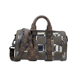 Sac Boston Keepall Bandoulière 25 cm Monogram Louis Vuitton Marron