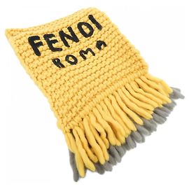 Xale Fendi cinza e laranja Marrom Laranja