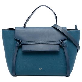 Céline Bolsa de cinto Celine azul em couro de bezerro granulado e liso Azul
