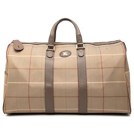 Burberry braune Vintage-Check-Canvas-Reisetasche Braun Hellbraun