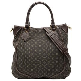 Louis Vuitton Brown Monogram Mini Lin Besace Angele Brown Dark brown