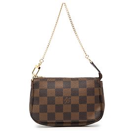 Louis Vuitton Brown Damier Ebene Mini Pochette Accessoires Brown