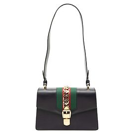 Borsa a Spalla Sylvie della Linea Sherry di Gucci Blu navy